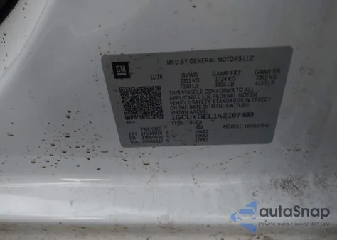 2019 Chevrolet Silverado 1500 Ltz from USA, damaged, VIN 1GCUYGEL1KZ197460